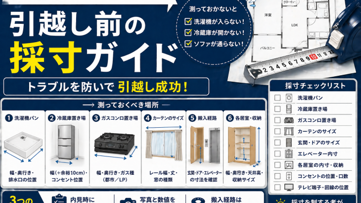 賃貸でお部屋採寸時のポイントやコツとは？