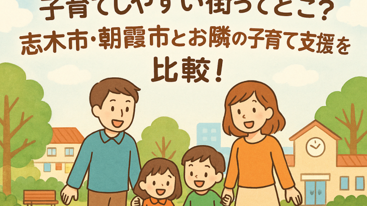 子育てしやすいのはどこ？志木・朝霞ほか5市を比較！